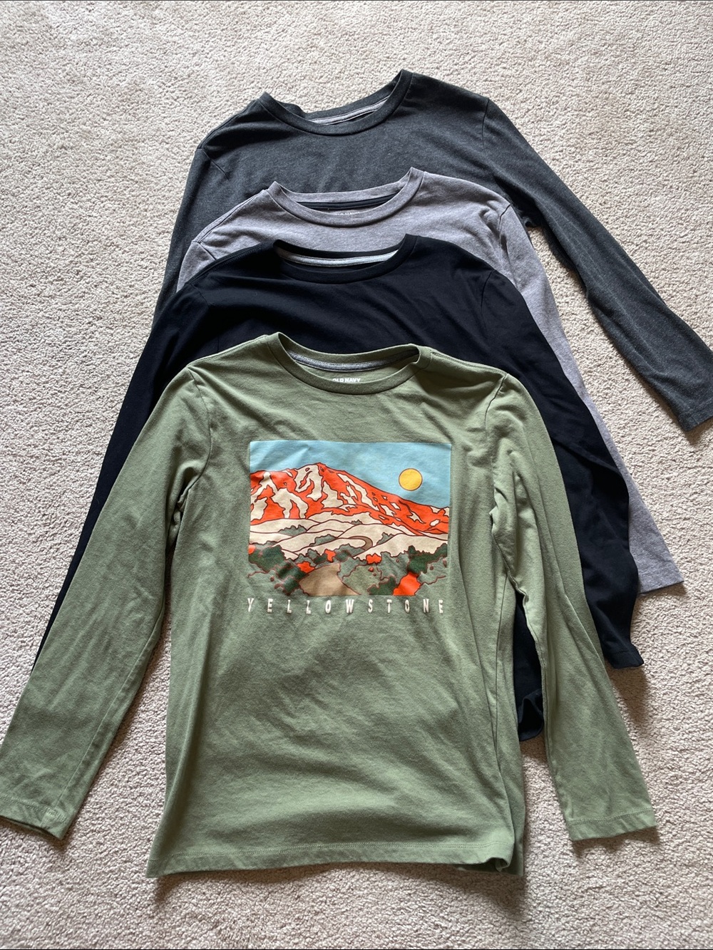 Lot of 4 Old Navy, long sleeve T-shirts, all size XL